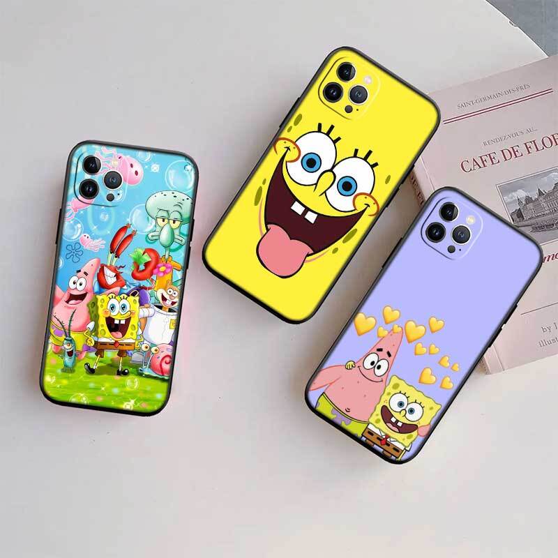 Cartoon SpongeBob Phone Case for Xiaomi Poco C40 C51 C50 C55 C65 C71 C75 C85 F8 F7 F6 F5 F3 F2 X7 X6 X4 X3 X2 M7 M6 M5 M4 M3 M2 Pro