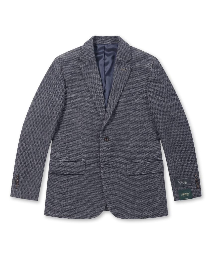 BRENTWOOD [Selection] Wool Blended Two-Tone Knit Jacket Brjbw25811Nyx