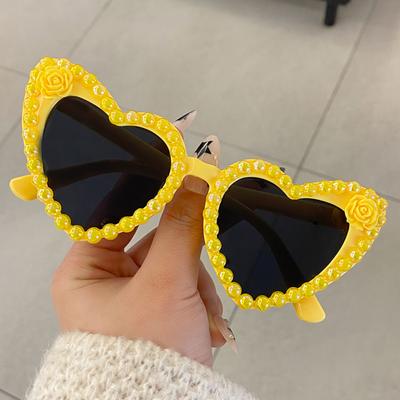Солнцезащитные очки с розой Элегантные жемчужные солнцезащитные очки Вечеринки Стильные Для невесты Свадебная вечеринка Девичник