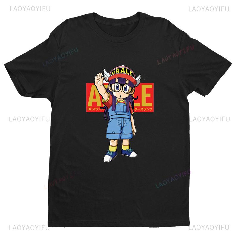 Arale Dr Slump Japanese Unisexga Cartoon Printed Crewneck Tshirt Cute Girls Summer Fun Ladies Short Sleeve Stylish Casual Top