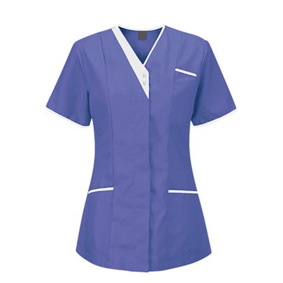 Униформа медсестры, скрабы, топы, женские топы с v-образным вырезом и короткими рукавами, пуловеры с карманами, лоскутная цветная рабочая одежда для кормящих мам