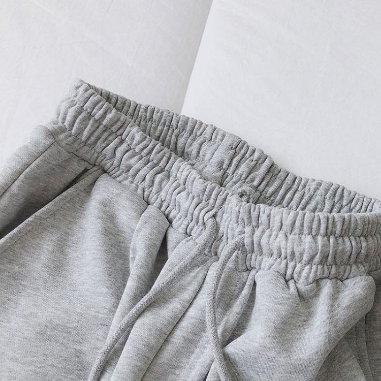 Женские спортивные шорты летние свободные покрой для бега повседневные А-силуэта широкие брюки с высокой талией утягивающие хлопковые брюки