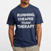 Running Cheaper Than Therapy Shirt, Funny Runner Gift, Mental Health Running Shirt, Fitness Motivation Top, Gift for Runners