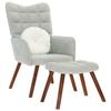 VidaXL Recliner Chair with Stool Light Grey Velvet, Chair, Living Room Chair, Recliner Armchair, Lounge Chair, Seat 4016821