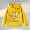 New boys, casual top,cartoon print, fall/winter pullover shirt model letter A-Z Lion King Simba children's hooded sweatshirt for