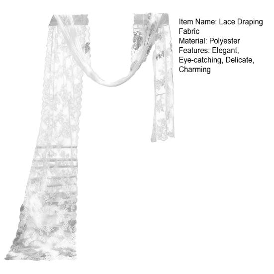 Wedding Arch Draping Fabric White Lace Drapes Sheer Backdrop Curtain for Wedding Ceremony Birthday Party Bridal Shower Decoration