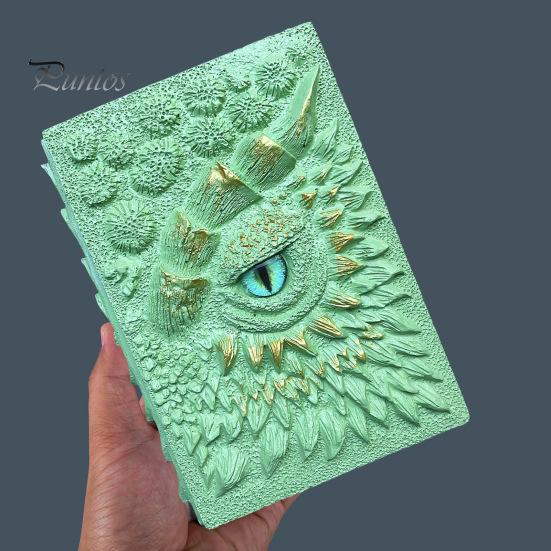 3D Dragon Eye Journal Твердый переплет из смолы Винтажный тисненый Devil Eye Дорожный блокнот Скетчбук Блокнот Дневник Коллекция Любителей Драконов Подарок