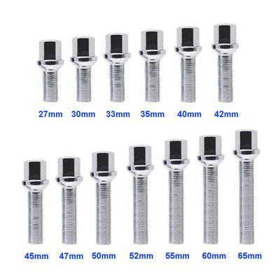 5 шт. 27/30/33/35/40/42/45/50/52/55/60/65 мм удлиненные стальные колесные болты M14 x 1,5 мм КОЛЕСНЫЕ ГАЙКИ ПОСАДОЧНОЕ МЕСТО ПОДХОДИТ ДЛЯ VW Volkswagen