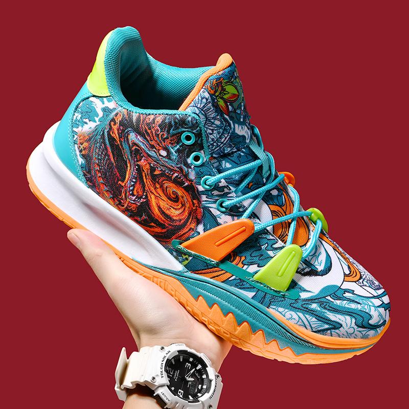 Трендовые мужские баскетбольные кроссовки с граффити, детские и женские дышащие спортивные туфли, спортивные баскетбольные кроссовки для тренировок в тренажерном зале, размер 36-45