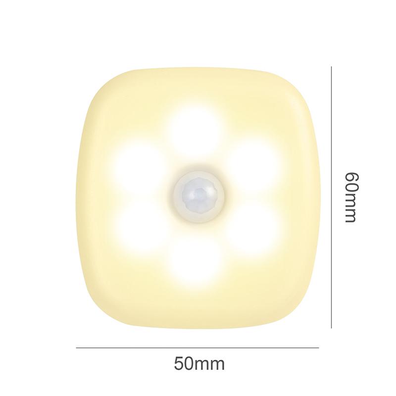 Ночной Светильник Датчик Движения EU Plug Светодиодные Лампы Детский Ночной Светильник Беспроводной Ночной Светильник Для Туалета Прикроватный Стол Спальня Прихожая