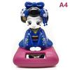 Solar Powered Japanese-Style Doll Car Ornament Kimono Girl Shaking Head Nod Head Cartoon Doll Dashboard Cute Car Decor