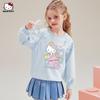 Hello Kitty Girls' Spring and Autumn Sweatshirt 2025 New Casual Cartoon Children's Top for Older Girls Spring Wear