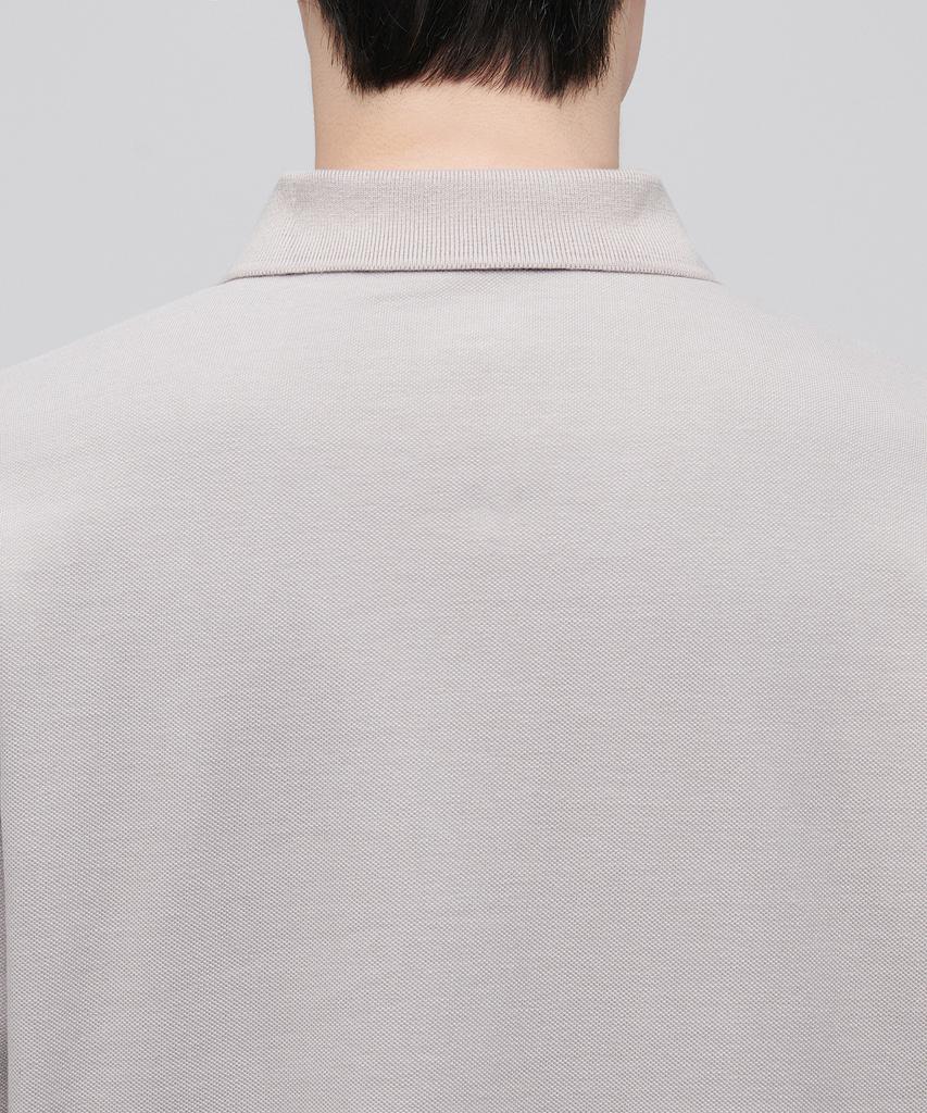 MUSINSA STANDARD Long Sleeve Pique Polo Shirt [Mushroom]