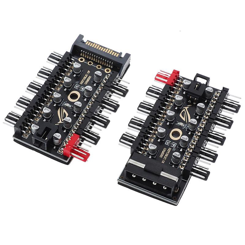 ШИМ-концентратор вентилятора 10, охладитель Sata Molex, охлаждающий вентилятор, разветвитель, адаптер контроллера скорости