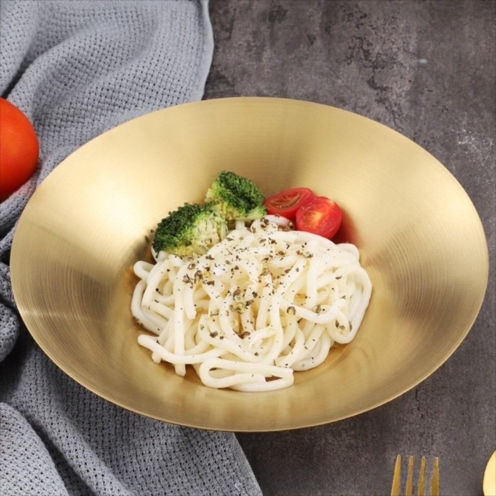 Stackable Korean Salad Bowl Deepened Round Pasta Plate Modern Fruit Dish Kitchen