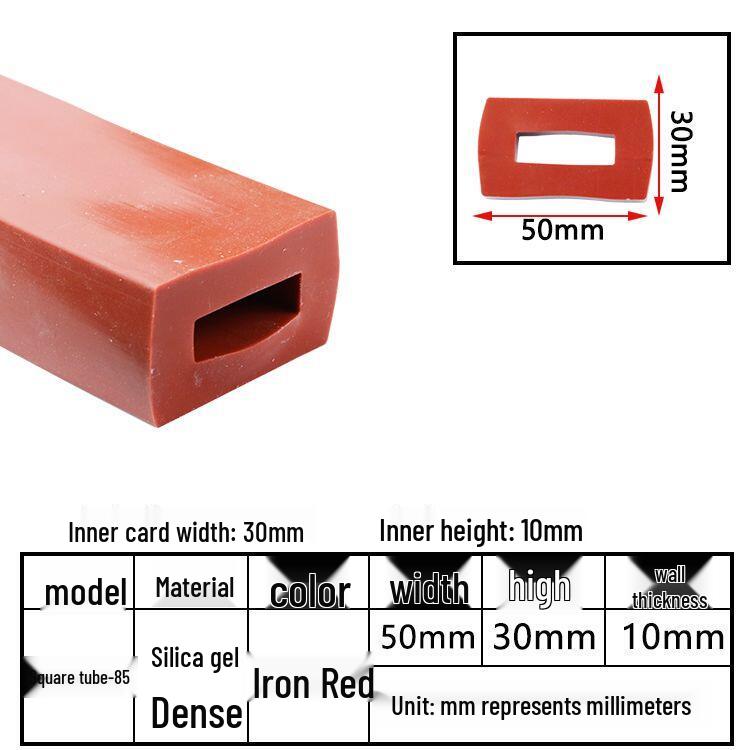 High-Temperature Resistant Silicone Square Tubing: Durable, Customizable, Aging-Resistant Rubber Sheath and Hollow Sealing Strip.