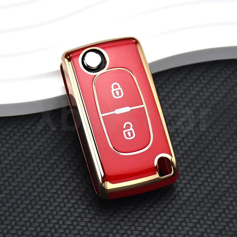 2/3 Buttons Auto Shell Fob for Peugeot 107 207 307 308 407 607 3008 5008 for Citroen Xsara C5 C6 C8 TPU Car Flip Key Case Cover