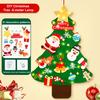 DIY Felt Christmas Tree with 21 Ornaments for Toddlers Kids Home Wall Door Hanging Christmas Craft Kit with String Lights for Xmas Party Supplies