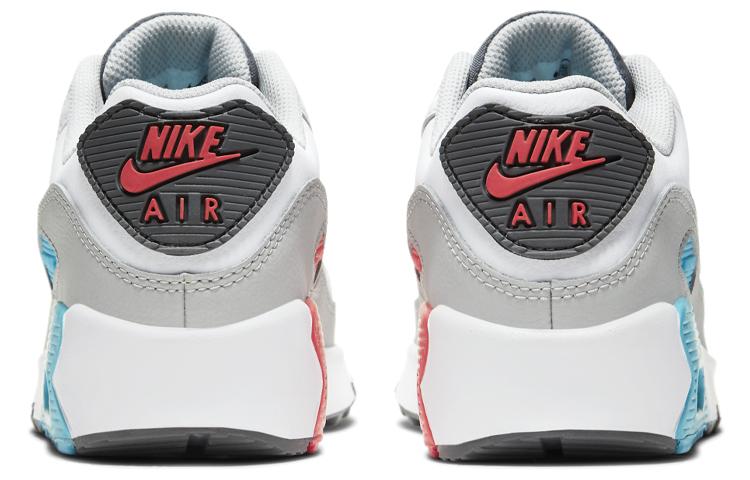 Nike Air Max 90 Кожаный Белый Хлорно-синий GS CD6864-108