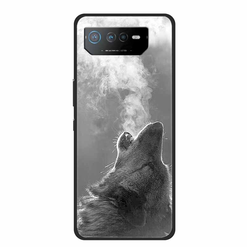 Чехол для Asus ROG Phone 6 Pro Phone6 Pro Coque Черный ТПУ Силикон Мягкая Задняя Крышка Чехол Для Asus ROG Phone 6D Ultimate Чехол для Телефона