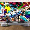 Cartoon Graffiti Wall Murals Graffiti Wallpaper For Boys Suitable For Restaurant Dance Bar Mural Home Decor