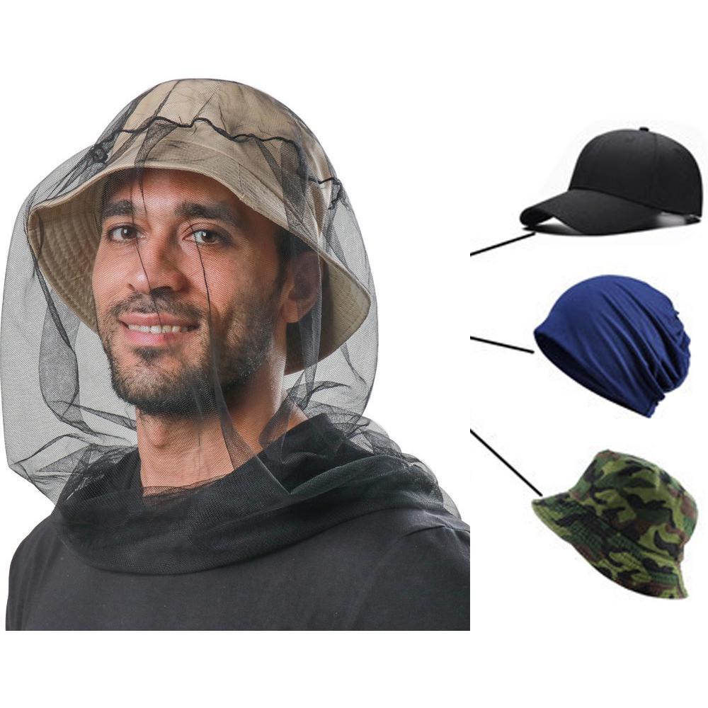 1 шт., шапка для рыбалки на открытом воздухе, шляпа от комаров, насекомых, сетка для головы, защита для лица