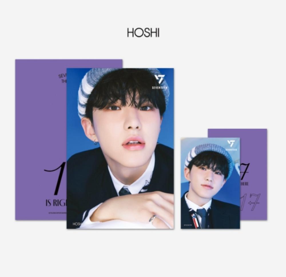 Seventeen 3D фотолентикулярная почтовая открытка + 1 фотокарточка «17 IS RIGHT HERE»