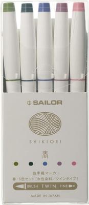 Sailor fountain pen Ручка маркер Four Seasons Spring 5 цветов набор на водной основе 25-5101-001