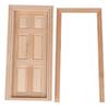 1/12 Dollhouse Miniature 6 Panel Interior Wooden Door Diy Furniture Accessories