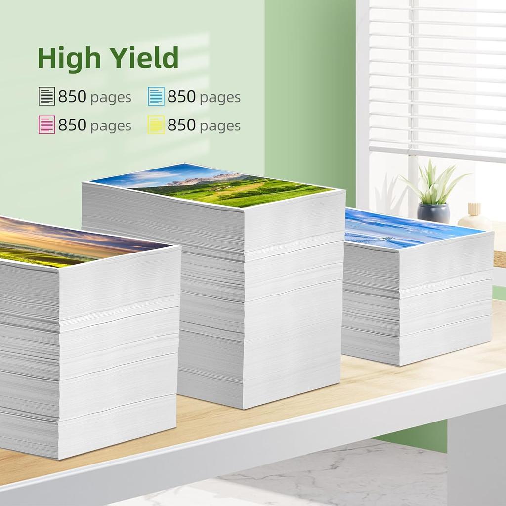 902XL Ink Cartridges for HP Printers Replacement for HP 902XL Ink Cartridges Combo Pack HP902XL Works for OfficeJet 6958 6962 6950 Pro 6978 6968 6975