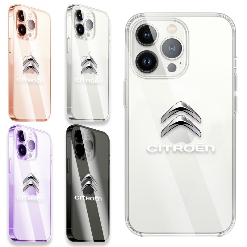 Модный прозрачный чехол для телефона с логотипом автомобиля Для IPhone 11 12 13 14 Pro Max XR X XS SE 7 8 Plus Для Citroen C1 C3 C4 C5 C6 DS 3 DS 4 DS 5