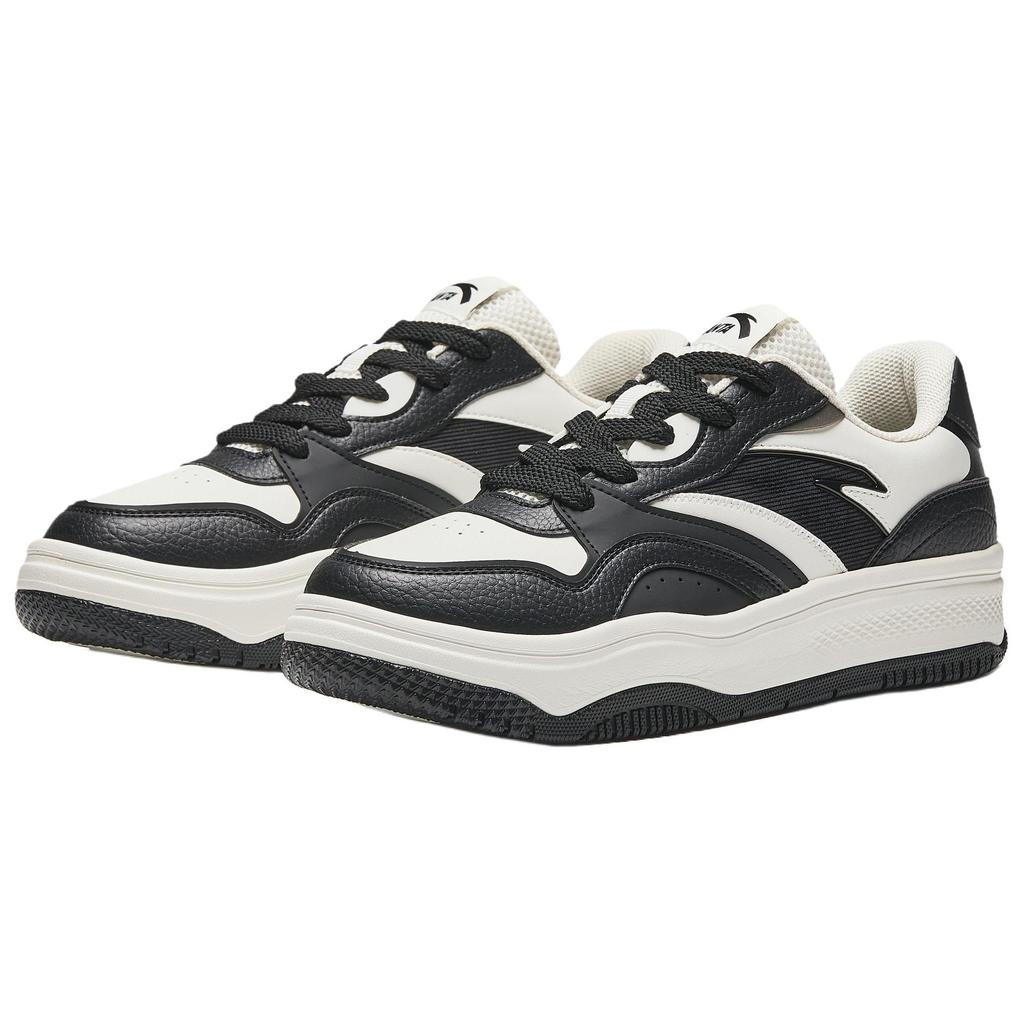 Anta Street Play 2 Panda Height Increasing Abrasion Resistant Lightweight Low Top Skateboard Shoes Men's Black White 912448077-5