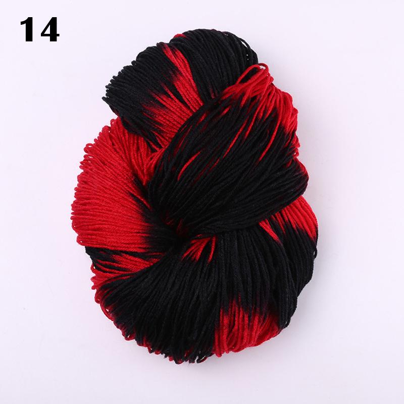 1 шт., ручная вязаная многоцветная пряжа, шерстяная пряжа, 50 г, вязаная крючком хлопковая красочная тканая нить