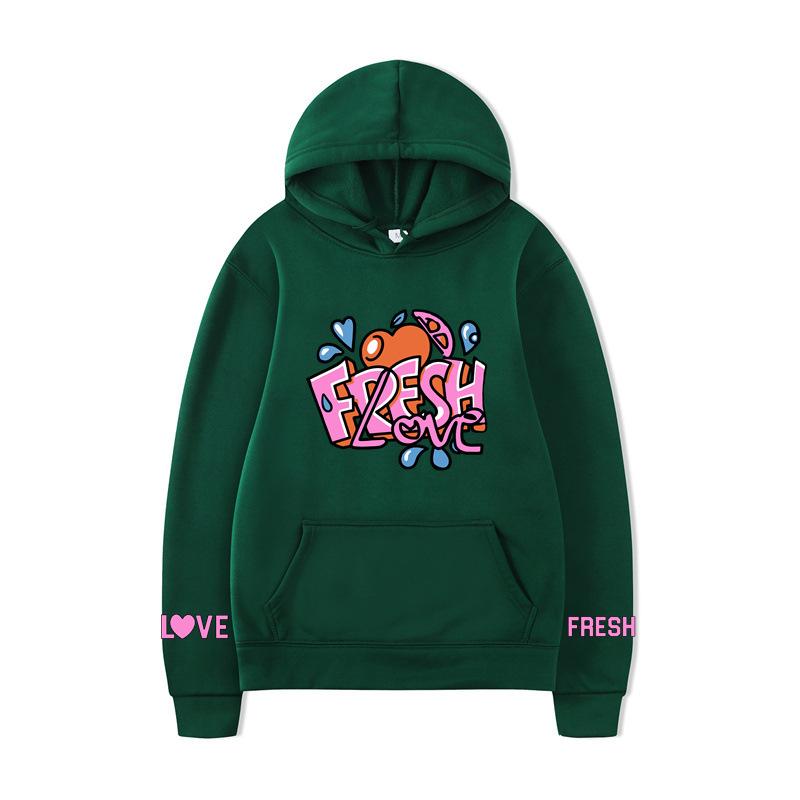 Осень Зима Принт Буквы Мужское Худи Y2K Одежда Винтажная Мода Оверсайз Повседневные Унисекс Пуловеры с Длинным Рукавом