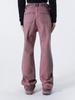 Yiiel Rivet Logo Boots Cut Pants Pink
