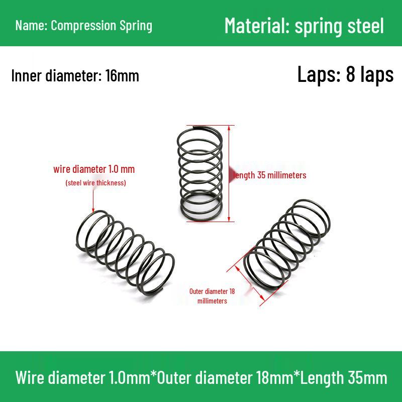 Сверхмощный Y-образный амортизатор с компрессионной пружиной, диаметр проволоки 1,0 мм, внешний диаметр 5-20 мм.