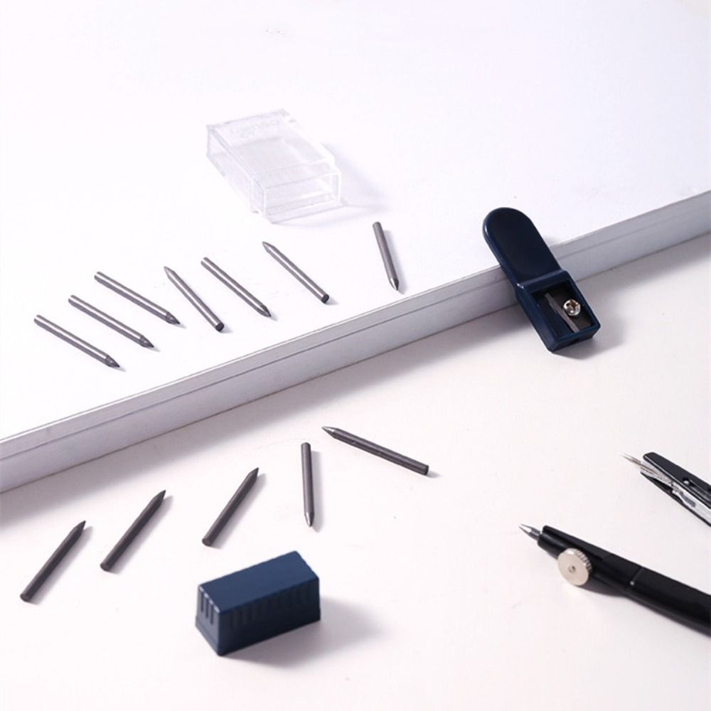 Сменный циркуль, грифель карандаша, инструмент для черчения, 2 мм, точилка для карандашей, компас, ядро для черчения студентов
