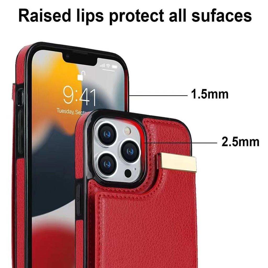 The Back Cover of the Card Bag Is Suitable for iPhone14 Pro Mobile Phone Case Apple 11/12/13/15 Pro Max Protective Case.