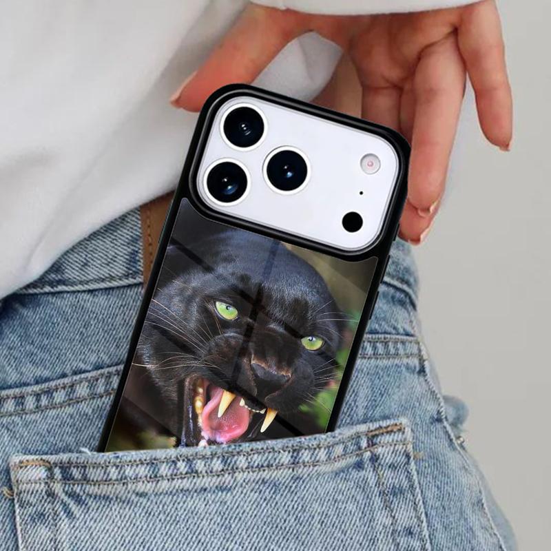 Чехол для телефона с изображением животного Пантеры для iPhone 16e 15 14 13 12 17 Pro Max Plus Air 17pro Чехол Coque