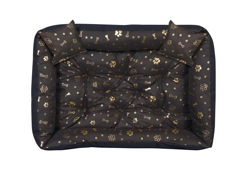 Водонепроницаемая лежанка для собаки с рисунком GOLD BONES, S M L XL
