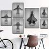 Minimalist Aircraft Design Posters Canvas Painting Print JU-288 Rafale Military Wall Art For Man Room Home Decor Mural