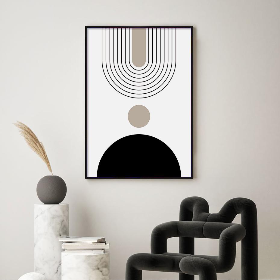 Богемия Абстракция Радуга Линия Минималистичные Плакаты Печать Холст Картина Настенные Картины Спальня Гостиная Домашний Декор