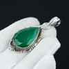Изумрудный кулон, Изумрудные ювелирные изделия, созданные в лаборатории, Ювелирные изделия из стерлингового серебра 925 пробы, Ювелирный кулон ручной работы, Унисекс-подвеска из зеленого драгоценного камня для подарков