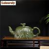 240ml Luxury Yixing Purple Clay Teapots Handmade Stump Pot Raw Ore Emerald Green Mud Tea Maker Kettle Chinese Zisha Tea Set Gift