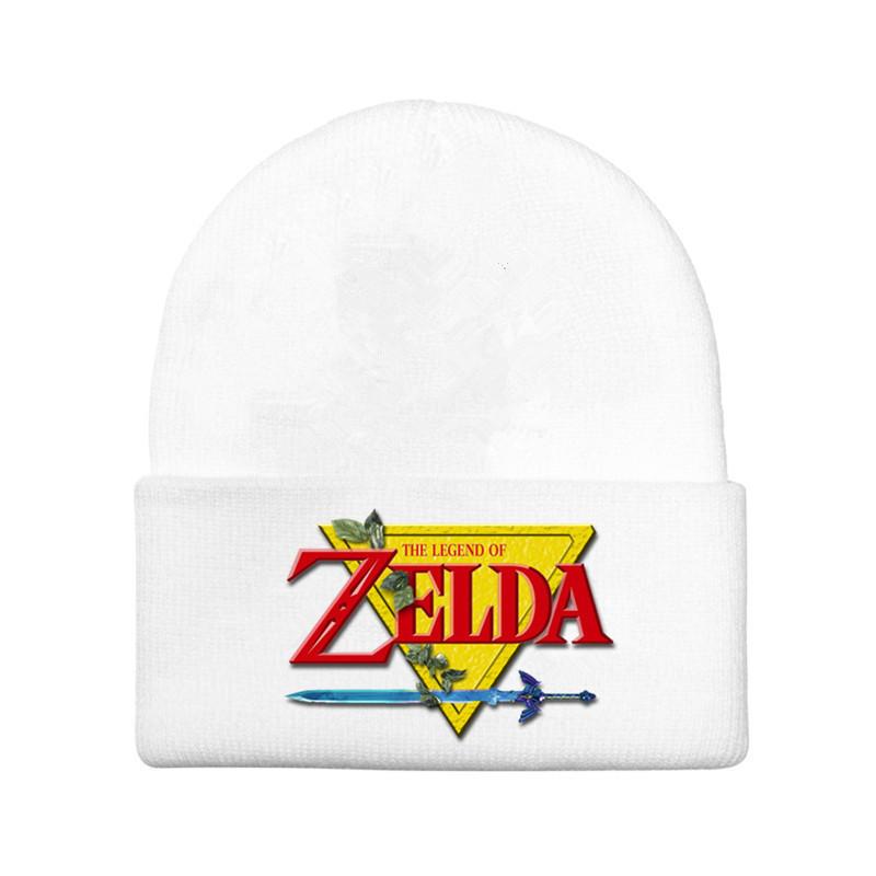 Вязаная акриловая шапка-бини с принтом The Legend Of Zelda и ушками, зимние игровые аксессуары для взрослых