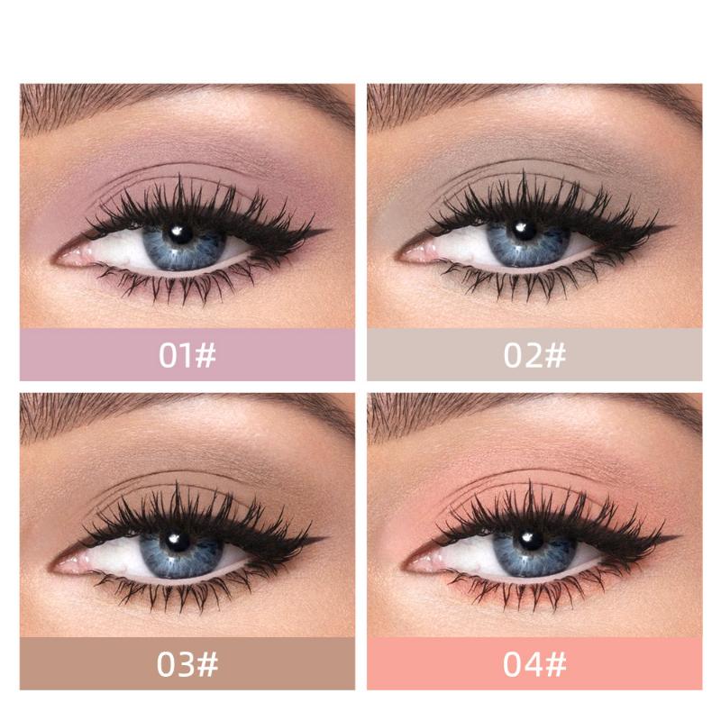 QIBEST Matte Liquid Eyeshadow Liquid Matte Finish Face Nude Earth Color Three-dimensional Eye Cheeks