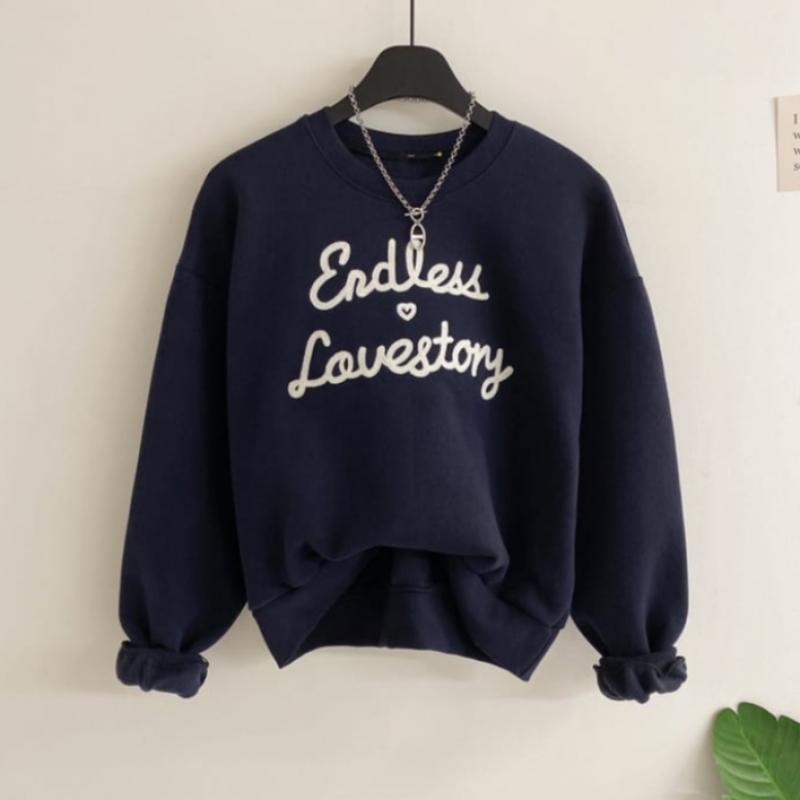 Honey J Women S Embroidered Fleece SweatShirt 3 colorS