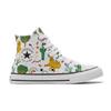 Converse Кеды Chuck Taylor All Star High Top для детей, парусиновые, детские кроссовки, белые с зеленым, 671101C1