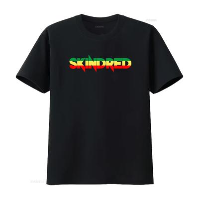 Футболка Skindred с логотипом Rasta Новая Стильная и Идеальна для Любителей Музыки винтажная Стиранная Повседневная Универсальная дизайнерская одежда графический принт