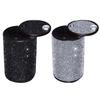 Crystal  Aluminum Smokeless Car Ashtray with Fireproof Stainless Lid for Car Women Home Office